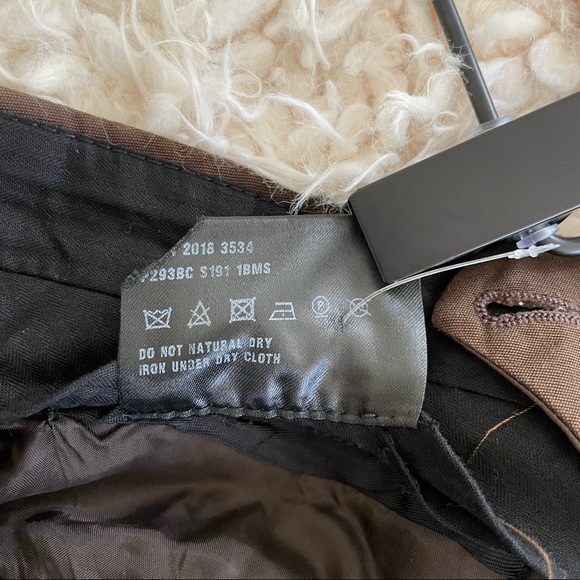 Prada high waisted brown cropped pant
